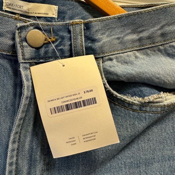 Oak and Fort denim straight cut boyfriend jeans! - Picture 2 of 6